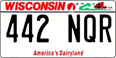 WI license plate 442NQR