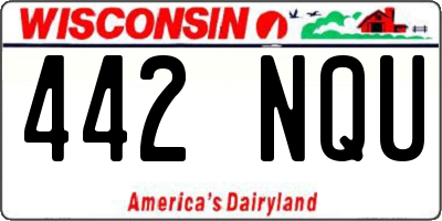 WI license plate 442NQU