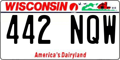WI license plate 442NQW