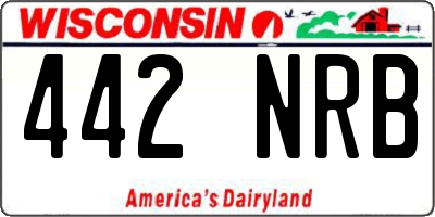 WI license plate 442NRB