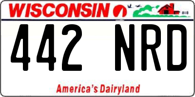 WI license plate 442NRD