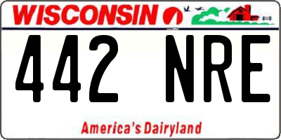 WI license plate 442NRE