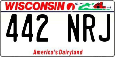 WI license plate 442NRJ