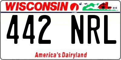 WI license plate 442NRL