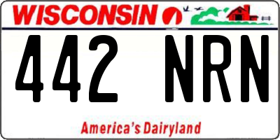 WI license plate 442NRN