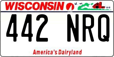 WI license plate 442NRQ