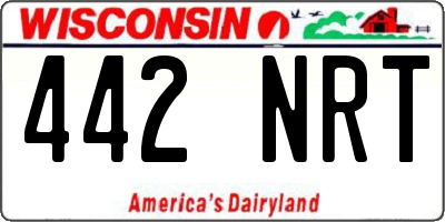 WI license plate 442NRT