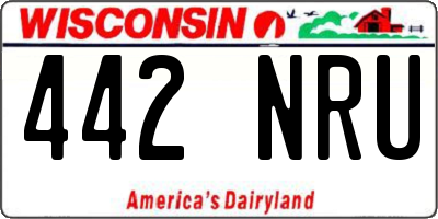 WI license plate 442NRU