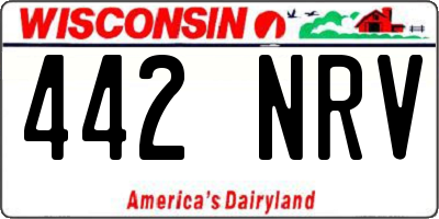 WI license plate 442NRV