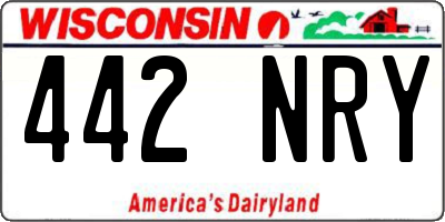 WI license plate 442NRY