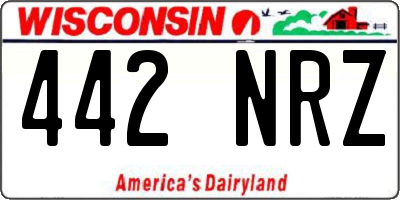 WI license plate 442NRZ
