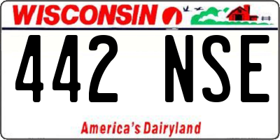 WI license plate 442NSE