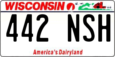 WI license plate 442NSH
