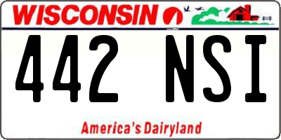 WI license plate 442NSI