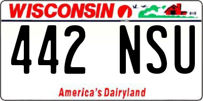 WI license plate 442NSU