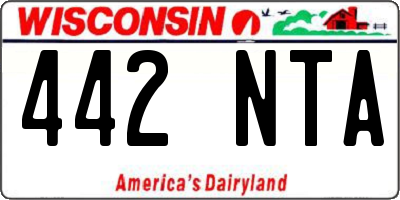 WI license plate 442NTA