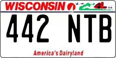 WI license plate 442NTB