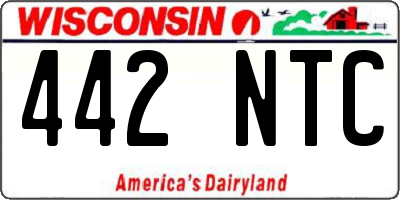 WI license plate 442NTC
