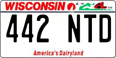 WI license plate 442NTD