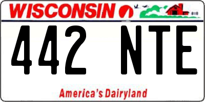 WI license plate 442NTE