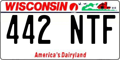 WI license plate 442NTF