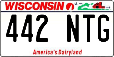 WI license plate 442NTG