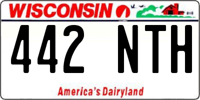 WI license plate 442NTH