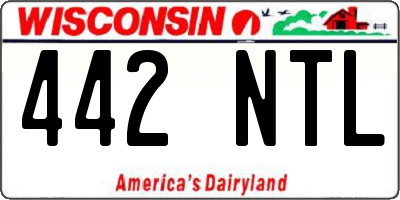 WI license plate 442NTL