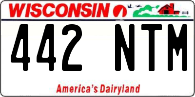 WI license plate 442NTM