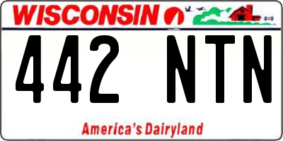 WI license plate 442NTN