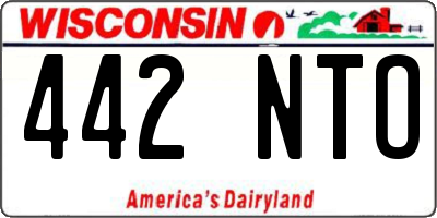 WI license plate 442NTO