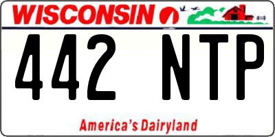 WI license plate 442NTP