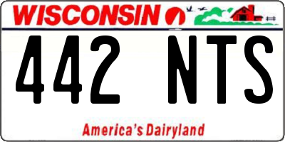 WI license plate 442NTS