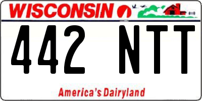 WI license plate 442NTT