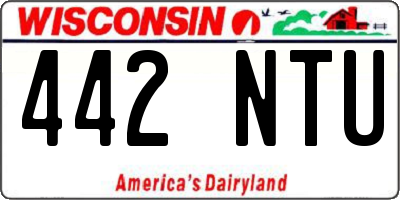 WI license plate 442NTU