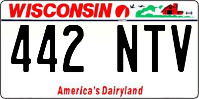WI license plate 442NTV