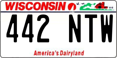 WI license plate 442NTW