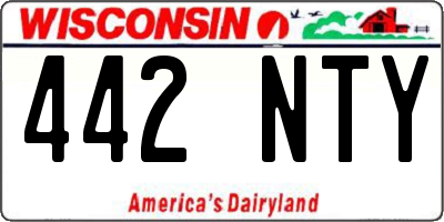 WI license plate 442NTY