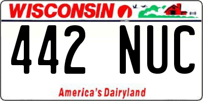 WI license plate 442NUC