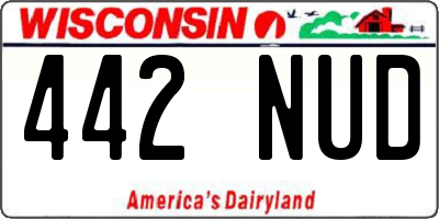 WI license plate 442NUD