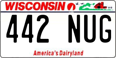 WI license plate 442NUG