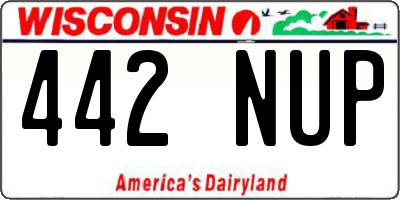 WI license plate 442NUP