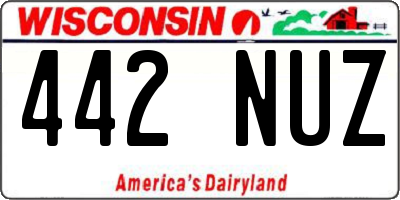 WI license plate 442NUZ