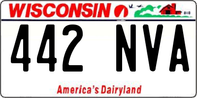 WI license plate 442NVA