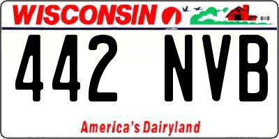 WI license plate 442NVB