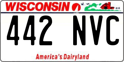WI license plate 442NVC