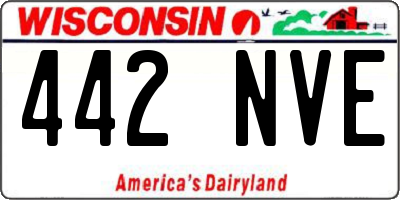 WI license plate 442NVE