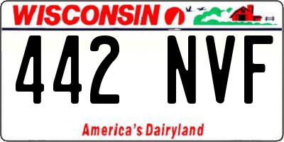 WI license plate 442NVF