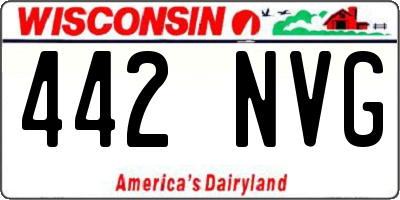 WI license plate 442NVG