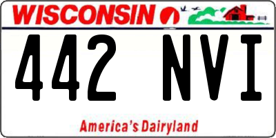 WI license plate 442NVI